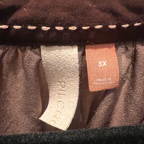 Anthropologie Pilcro Brown Velvet V-Neck Blouse - 3X NWOT - Picture 5 of 6